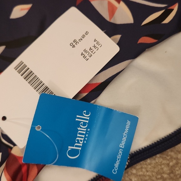 NWT Chantelle Paris Women's Brown Tropical Print Bikini Bottom Multicolor Size S - Picture 3 of 8